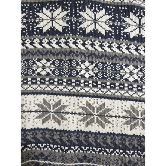 Tommy Hilfiger gray and white thermal long sleeve shirt size Small Snowflakes - Picture 10 of 11